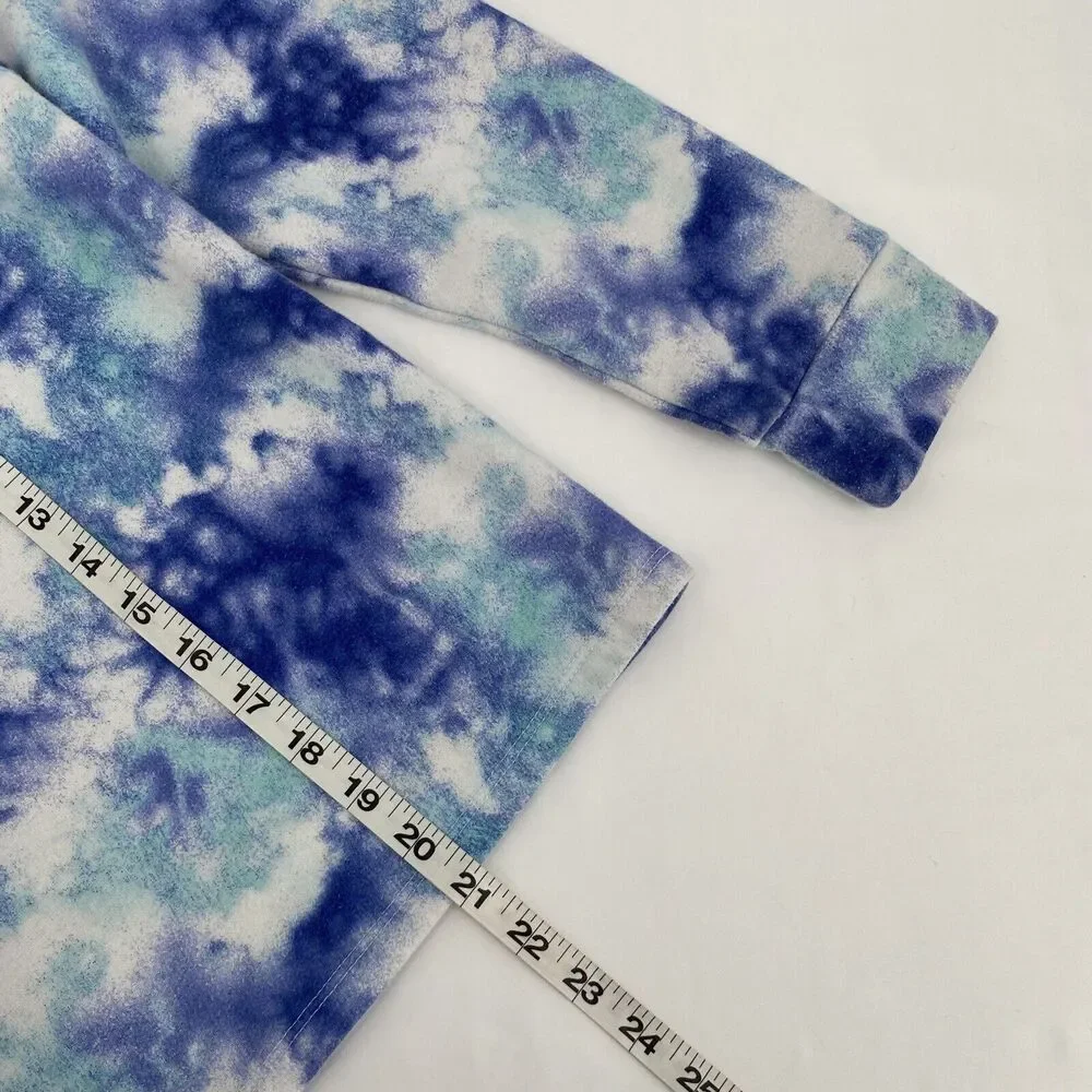 Justice Active Girls Tie Dye Round Neck Long Sleeve Pullover Sweatshirt 14/16
